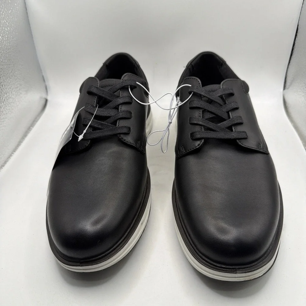 Land's End Men's Sport Oxford Comfort Shoes  Black /White 13 New